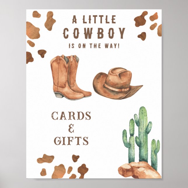 Poster Cartes et cadeaux de baby shower (Devant)