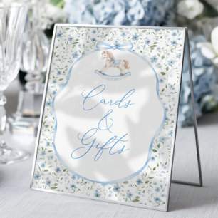 Poster Cartes et cadeaux de baby shower Cheval à bascule 