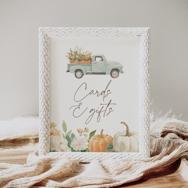 Poster Cartes et cadeaux de Baby shower d'automne pour pe (Créateur téléchargé)