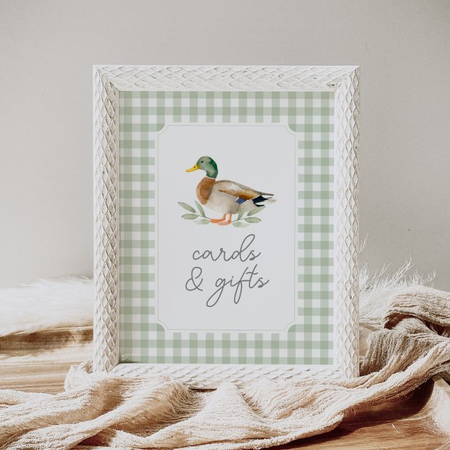 Poster Cartes et cadeaux de Baby shower de canard En vich (Créateur téléchargé)
