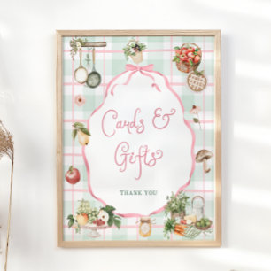 Poster Cartes et cadeaux de Baby shower du marché cultivé