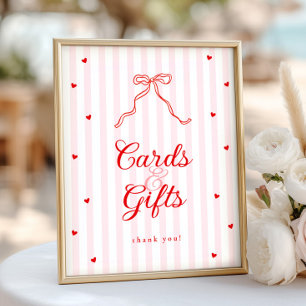 Poster Cartes et Cadeaux de Baby Shower pour Chéri(e)