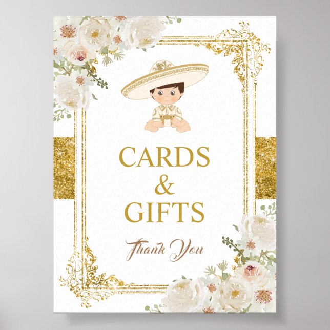 Poster Cartes et cadeaux de baptême pour garçon Fiesta d' (Devant)