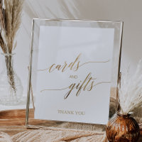 Cartes et cadeaux de calligraphie dorée élégants