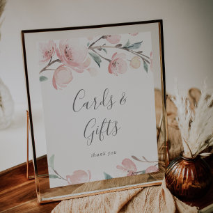 Poster Cartes et Cadeaux de Cerisier en Fleur de Printemp