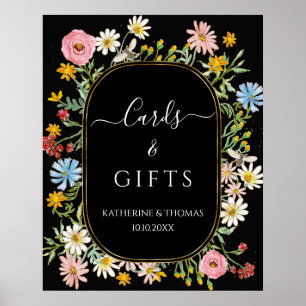 Poster Cartes et cadeaux de couronne florale Boho Wildflo