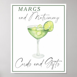 Poster Cartes et cadeaux de douche de mariée Margarita