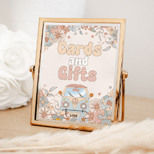 Poster Cartes et cadeaux de douche hippie Super Floral