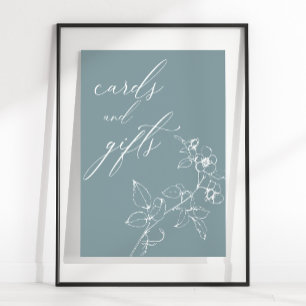 Poster Cartes et Cadeaux de Fête de Bébé Floraux Intempor