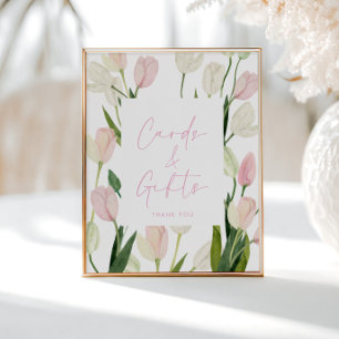 Poster Cartes et Cadeaux de Fête de Mariage aux Tulipes R