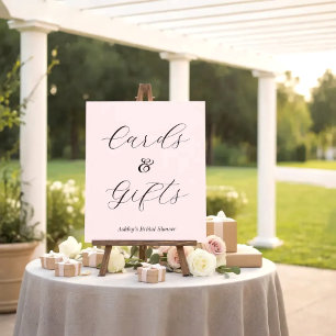 Poster Cartes et cadeaux de fete de mariage rose   
