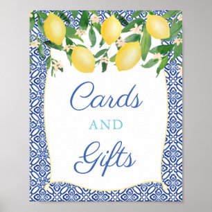Poster Cartes et Cadeaux de Fête de Naissance Citrons Cap