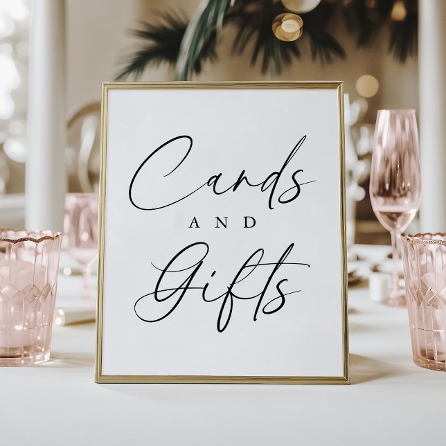 Poster Cartes et cadeaux de Fête des mariées de script él (Créateur téléchargé)