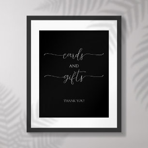Poster Cartes et cadeaux de Fête des mariées de script mi