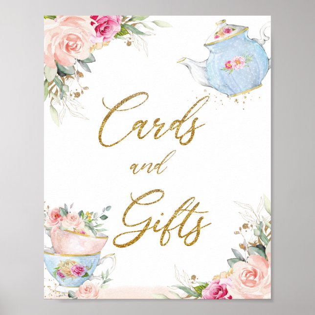Poster Cartes et cadeaux de fête florale Blush Baby (Devant)