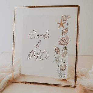 Poster Cartes Et Cadeaux De Fêtes des mariées Côtières