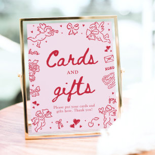 Poster Cartes et Cadeaux de la Saint-Valentin Moderne Des
