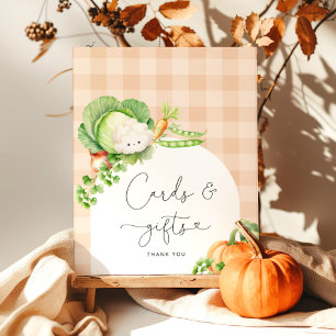 Poster Cartes et cadeaux de légumes d'automne cultivés lo