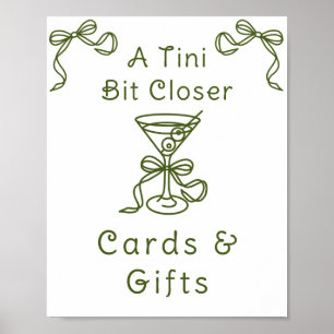 Poster Cartes et Cadeaux de Mariage Martini Toile pour En