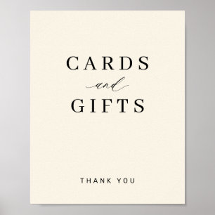 Poster Cartes et cadeaux de typographie élégants mariage 