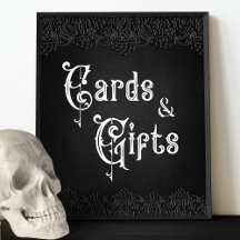 Cartes et cadeaux Dentelle noire Mariage gothique