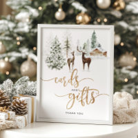 Cartes et cadeaux d'hiver pour les cerfs de forêt