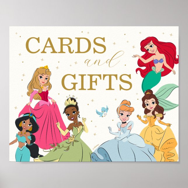 Poster Cartes et cadeaux Disney Princess Gold Sparkle (Devant)