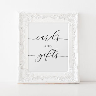 Poster Cartes et Cadeaux Élégants Panneau de Signalisatio