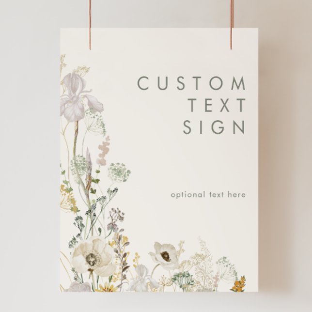 Poster Cartes et cadeaux en ivoire Fleur sauvage Whimsica (Créateur téléchargé)