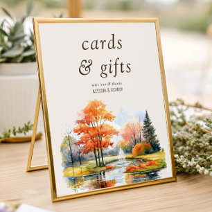 Poster Cartes et cadeaux Fall Lake Mariage numérique ou i