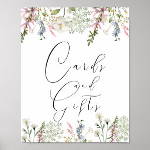 Poster Cartes et cadeaux Fleur sauvage chic