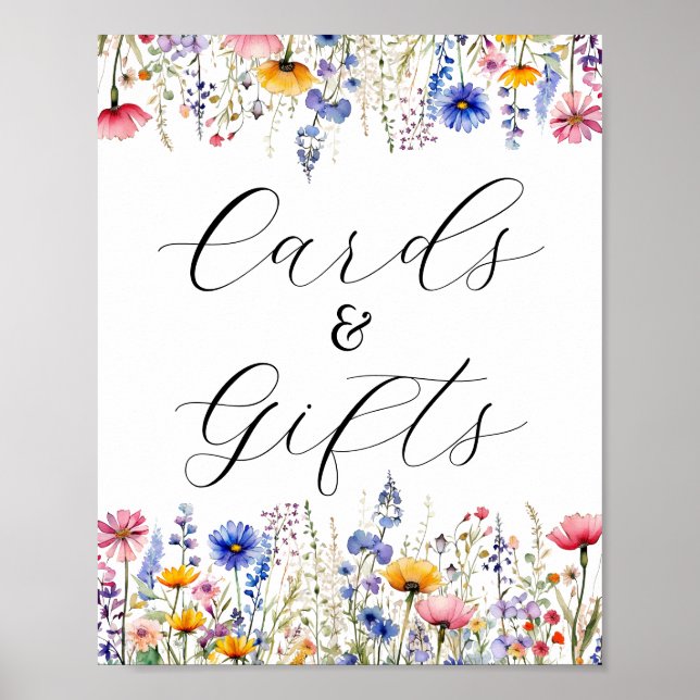 Poster Cartes et cadeaux | Floral Fleur sauvage (Devant)