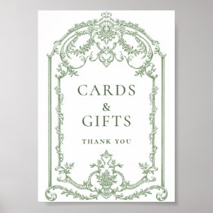 Poster Cartes et cadeaux floraux de Grace Ornate Victoria