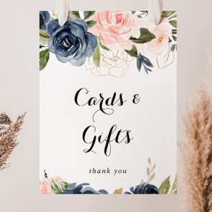 Poster Cartes et Cadeaux Floraux d'Hiver Élégants