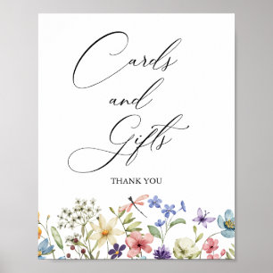 Poster Cartes et cadeaux floraux Fleurs sauvages modernes