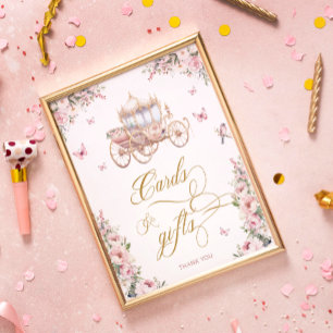 Poster Cartes et cadeaux floraux rose pâle de Little Prin