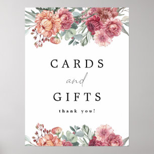 Poster Cartes et cadeaux floraux rose poussiéreuse MARGOT