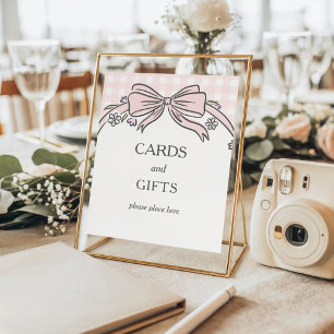 Poster Cartes et Cadeaux Glace Rose Sundae Baby Shower