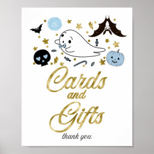 Poster Cartes et cadeaux Halloween Boy Baby shower Signal