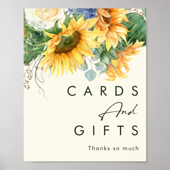 Poster Cartes et Cadeaux Jaune Clair Tournesol de Campagn (Devant)