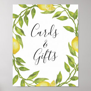 Poster Cartes et cadeaux Lemons Fleur et Verdure