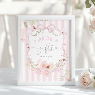 Poster Cartes et cadeaux Love Bug Rose Baby Shower