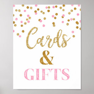 Poster Cartes et Cadeaux Mariage Signal Pink Gold Confett