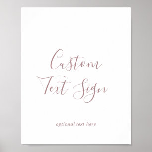 Poster Cartes et Cadeaux Minimal Rose Gold Texte Personna