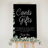 Cartes et cadeaux minimalistes Eucalyptus Black
