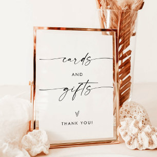 Poster Cartes et cadeaux Panneau 5x7", Boho Moderne Minim