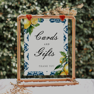 Poster Cartes et Cadeaux Panneau Fête des mariées Lemon P