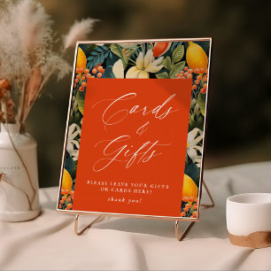 Poster Cartes et Cadeaux Paradis Orange Tropical