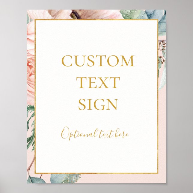 Poster Cartes et Cadeaux Personnalisés Fleurs en Fard à J (Devant)