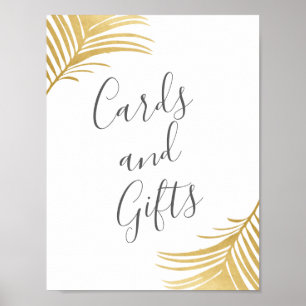 Poster Cartes et cadeaux Plage Signal de mariage Palmes d